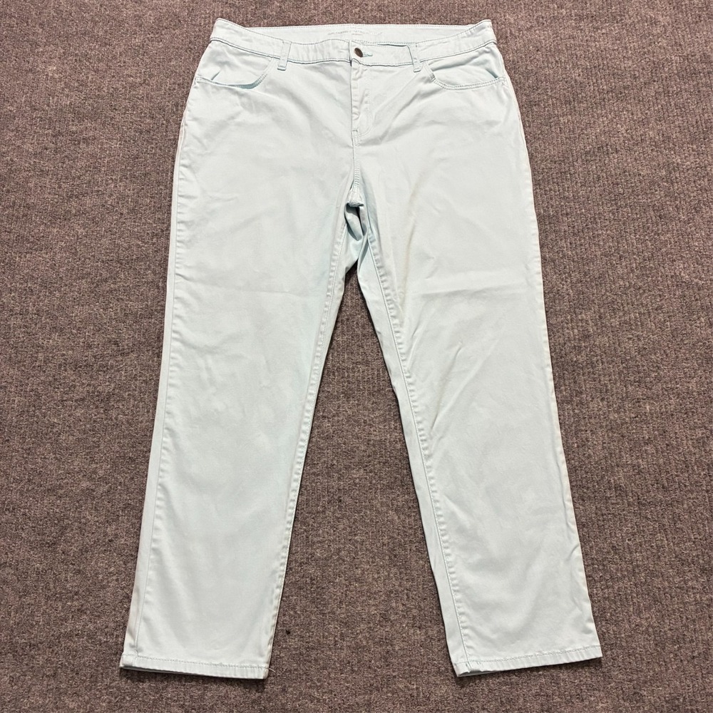 Chico's Girlfriend Slim‎ Leg Ankle Pants Womens Size 2.5 Mint Green High Rise